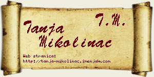 Tanja Mikolinac vizit kartica